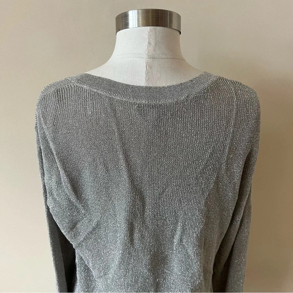 Reiss Bless metallic thread deep v-neck sweater 17961 - Picture 6 of 10